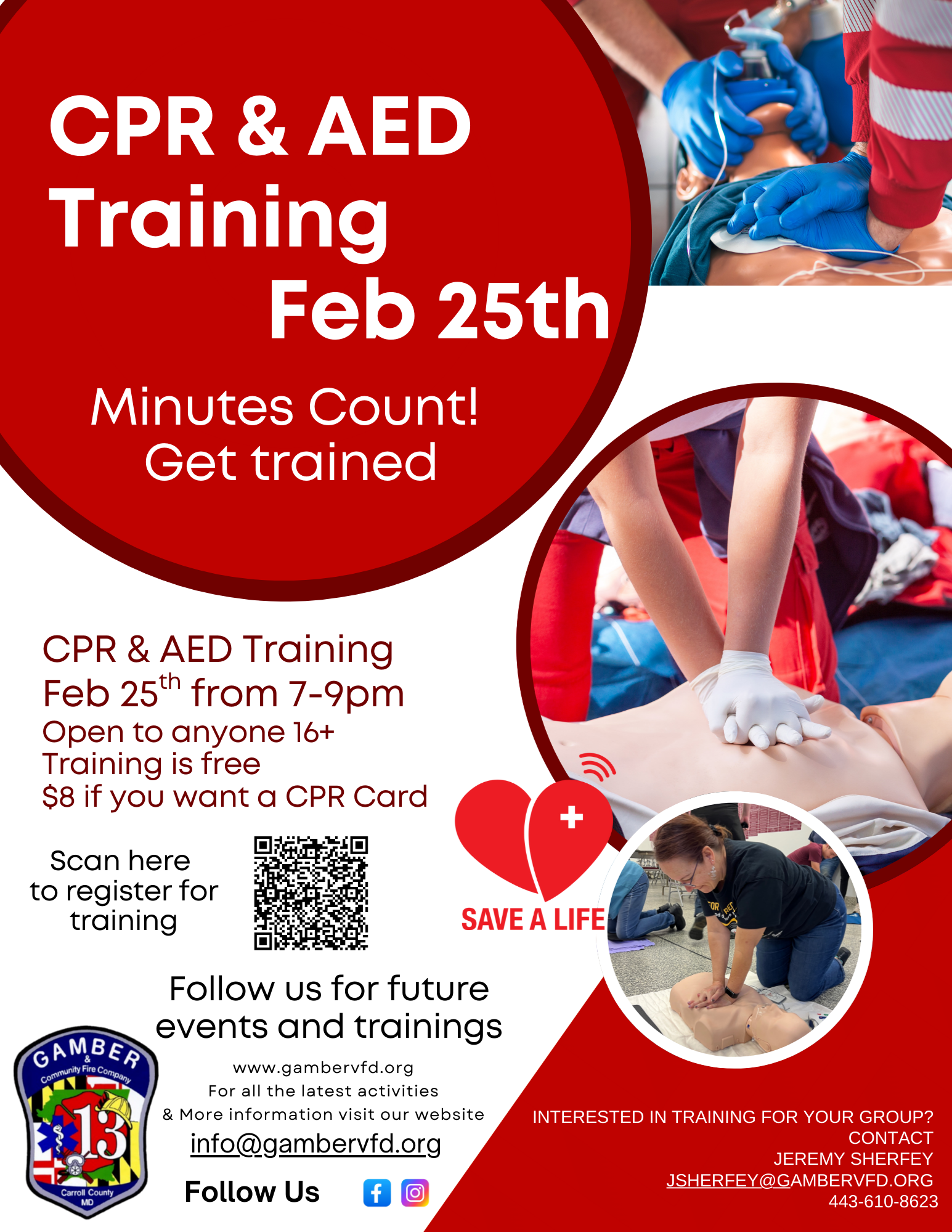 CPR & AED Class - Gamber & Community Fire Company