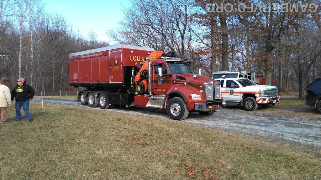 Service call for a downed horse  on December 7, 2025 at Woodwind Farm off of Deer Park Road. Assisted by units from Rivers Park Station in Howard County.