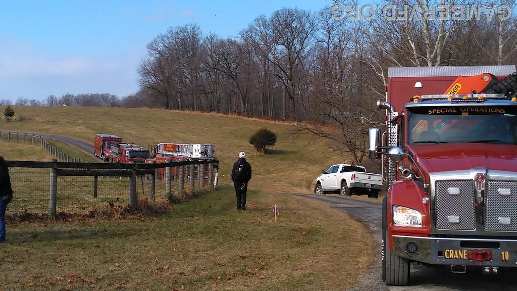 Service call for a downed horse  on December 7, 2025 at Woodwind Farm off of Deer Park Road. Assisted by units from Howard County.