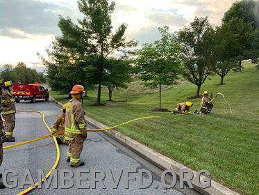 Crews practiced flowing water