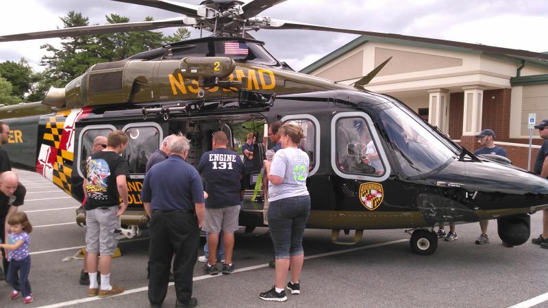 June 28, 2015 training on MSP Helicopter at Sykesville fire station.