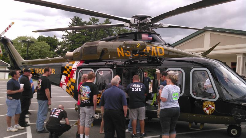 June 28, 2015 training on MSP Helicopter at Sykesville fire station.