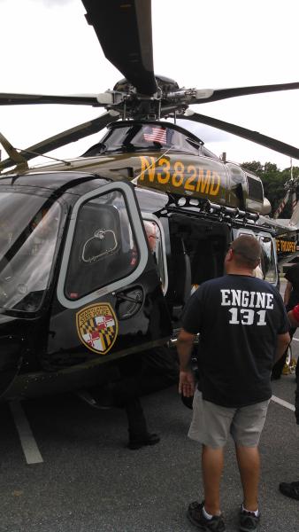 June 28, 2015 training on MSP Helicopter at Sykesville fire station.