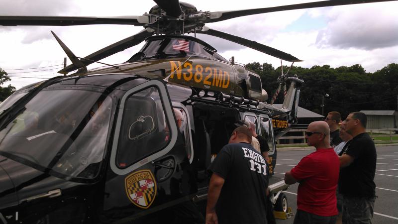 June 28, 2015 training on MSP Helicopter at Sykesville fire station.