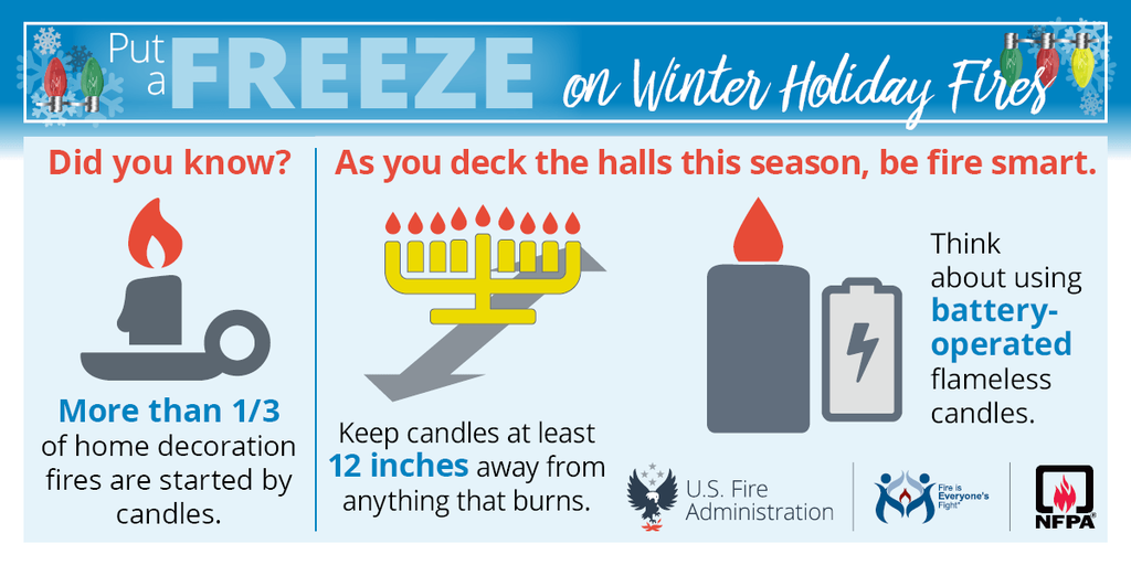 A candle safety reminder.