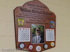 The main plaque honoring Mike Sullivan.