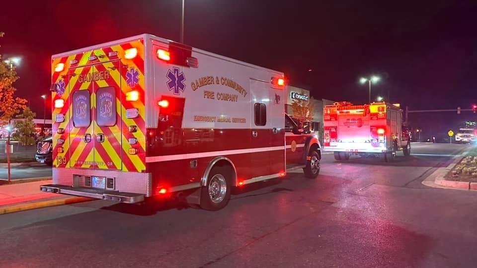 Gamber Medic 139 staging. Photo Courtesy of Carroll Fire News Facebook