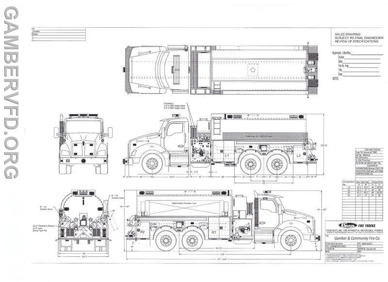 An initial sales drawing of the new tanker.